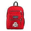 JanSport NCAA Officially Licensed Backpack, Ohio State Buckeyes, Big Student with Padded 15-Inch Laptop Sleeve, 2 Compartment Computer Bag with Bottle Pocket & Haul Handle, Book Rucksack, Red Tape