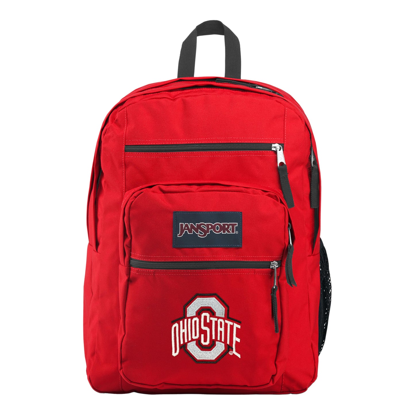 JanSport NCAA Officially Licensed Backpack, Ohio State Buckeyes, Big Student with Padded 15-Inch Laptop Sleeve, 2 Compartment Computer Bag with Bottle Pocket & Haul Handle, Book Rucksack, Red Tape