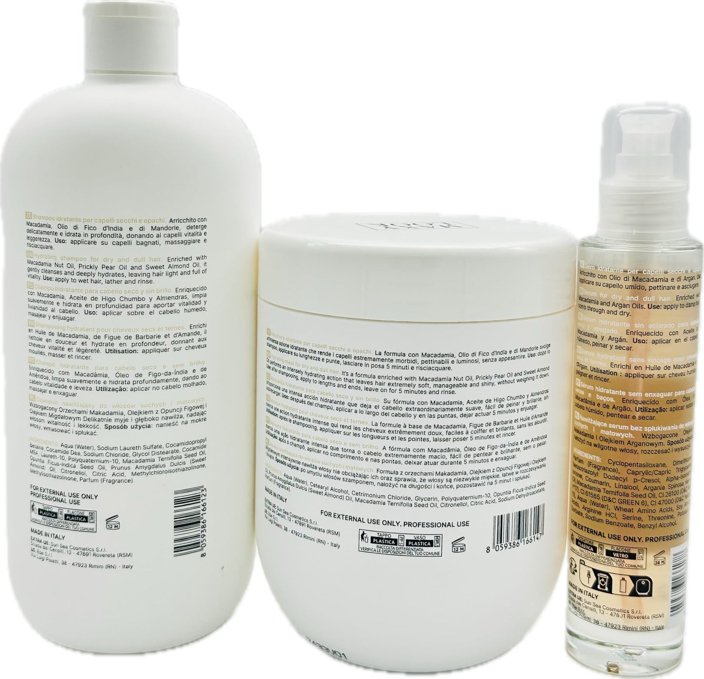 Maxy Look Hair Recipe Feed Your Hair MacademIa Hydrating Shampoo & Mask1000 ml /33.8 fl oz + Hydrating Crystal Oil 3.38 fl oz - Free Starry Lip Gloss