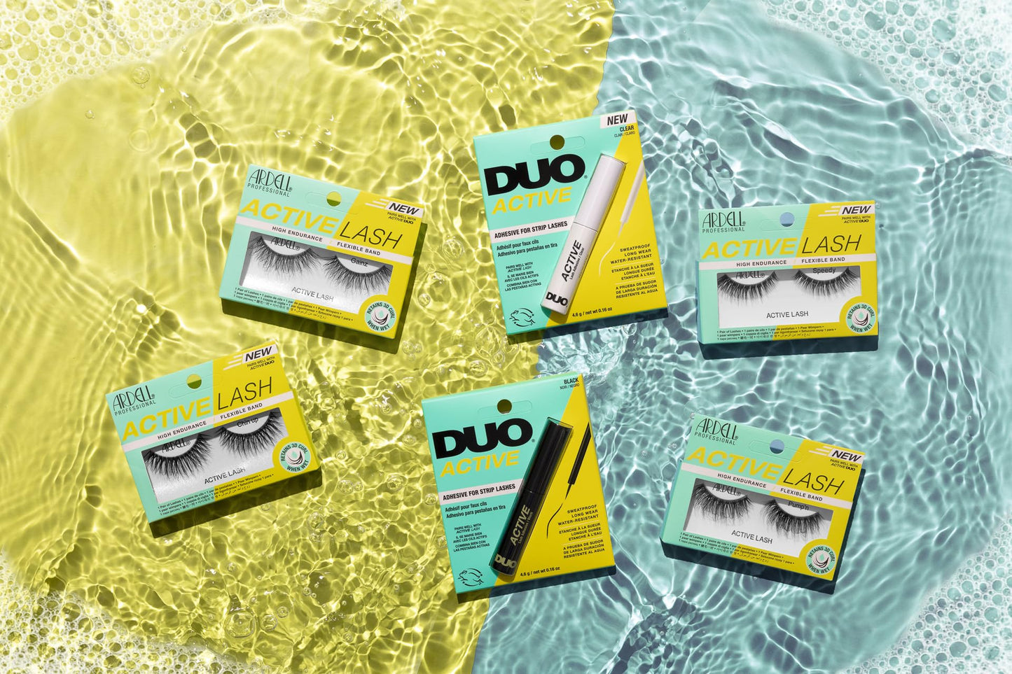 Ardell Active Lashes Pump’n - Long-Lasting False Eyelashes, Sweat-Resistant, Reusable Strip Lashes for Active Lifestyles, 1 Pair
