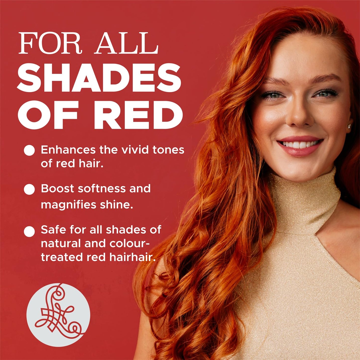 Luseta Color Brightening Red Shampoo and Conditioner Set, Color Depositing for Copper and Color-Treated Hair, Sulfate and Paraben-Free, 2 x 1.01oz
