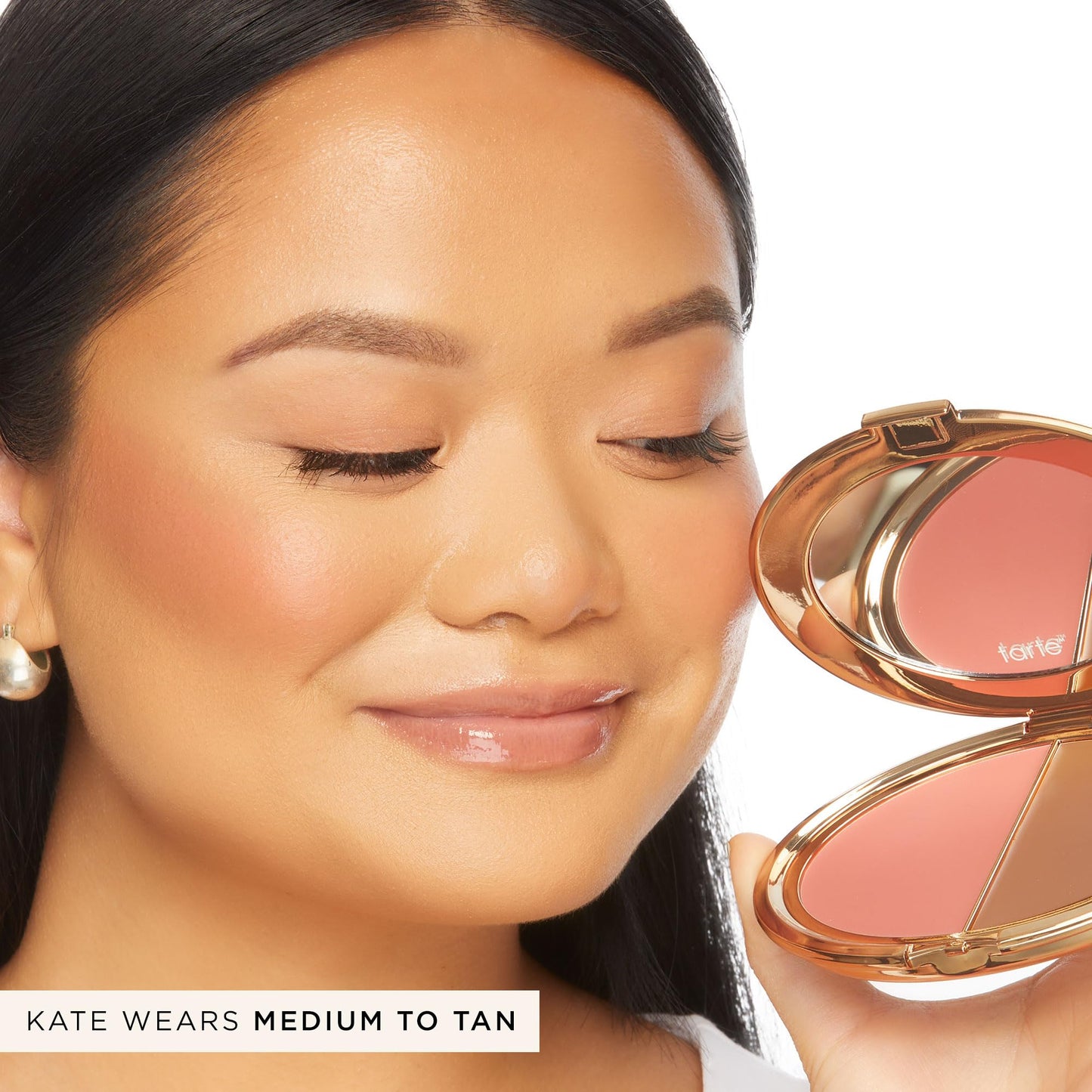 tarte park ave princess cream cheek duo - Blush & Bronzer Duo with Buildable Waterproof Cheek Tint Infused with Coconut, Vitamin E & Guava Seed, Vegan