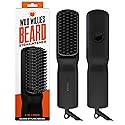 Wild Willies Beard Straightener for Men - 3 Temperature Settings, Tourmaline Ceramic Heated Beard Brush & Hot Comb - Portable, Ionic Technology