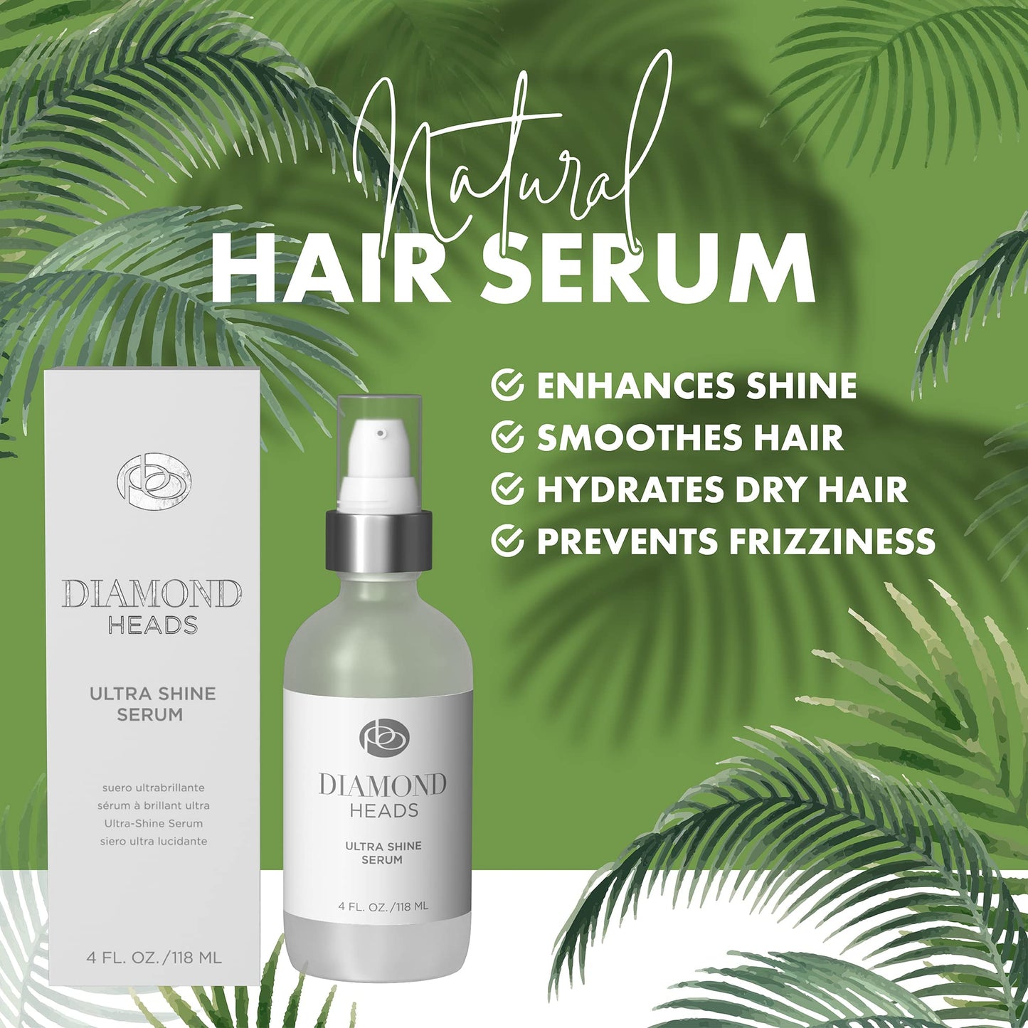 Paul Brown Hawaii Diamond Heads Ultra Shine Serum - Anti-Frizz Hair Shine Serum Styling Product - Natural Botanical & Fruit Extracts Add Luster