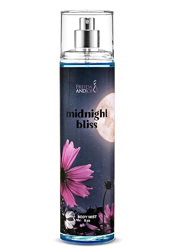 Freida and Joe Midnight Bliss Body Mist - 8oz Fine Fragrance Spray for Women | Romantic Floral Scent with Dewy Petals, Jasmine & Warm Musk | Beauty & Personal Care Freida and Joe
