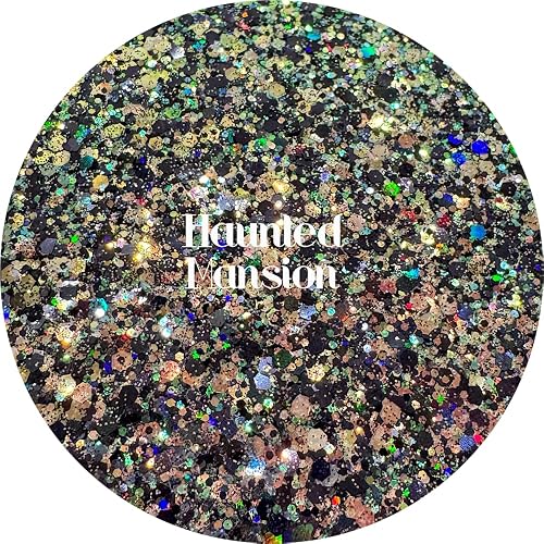 Black Polyester Glitter | Craft Glitter | Glitter for Arts & Crafts | Tumblers | Cosmetics | Nails | Epoxy Resin Art | Slime | DIY | Body Glitter | 1