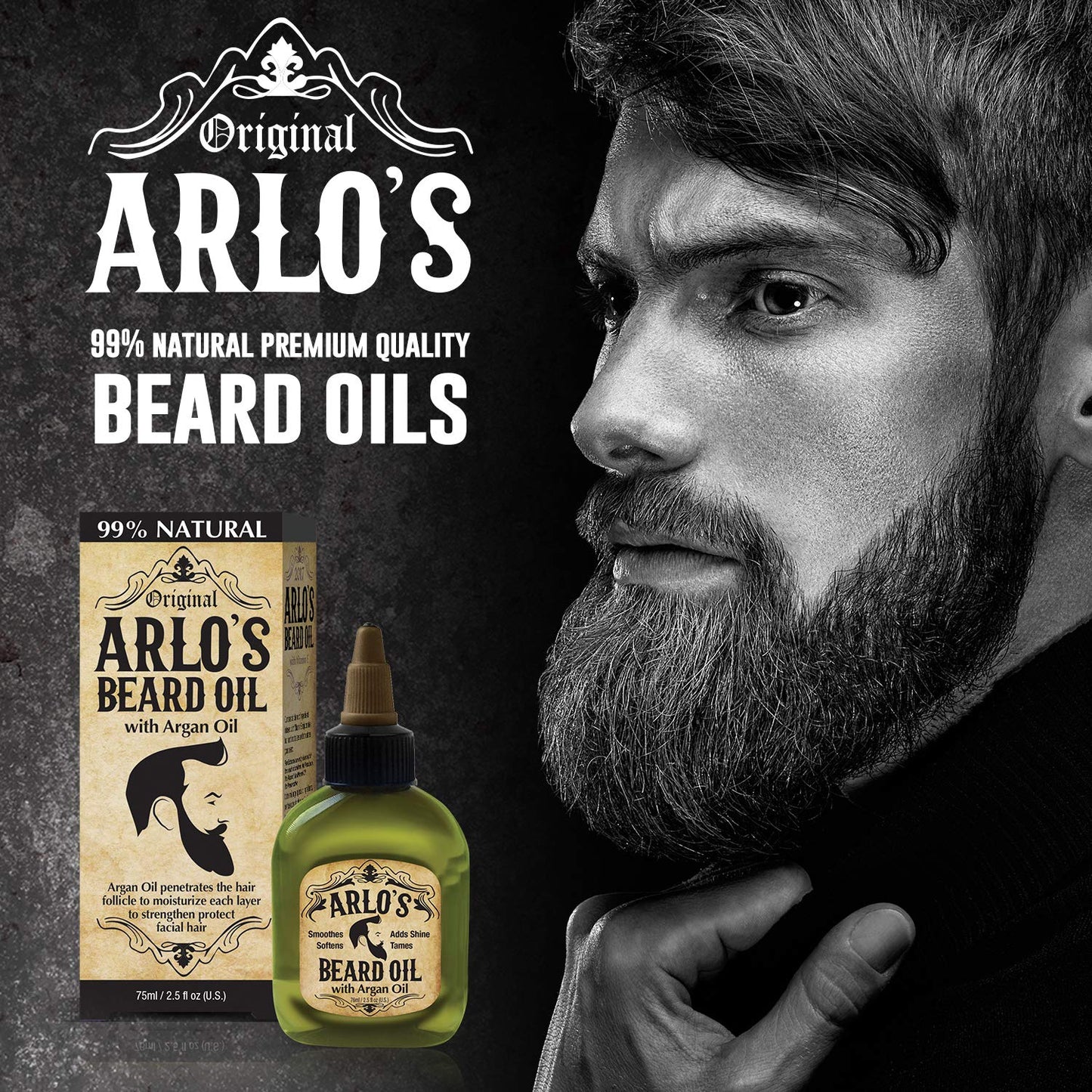 Arlo's Beard Oil - Smooth and Shiny 2.5 ounce