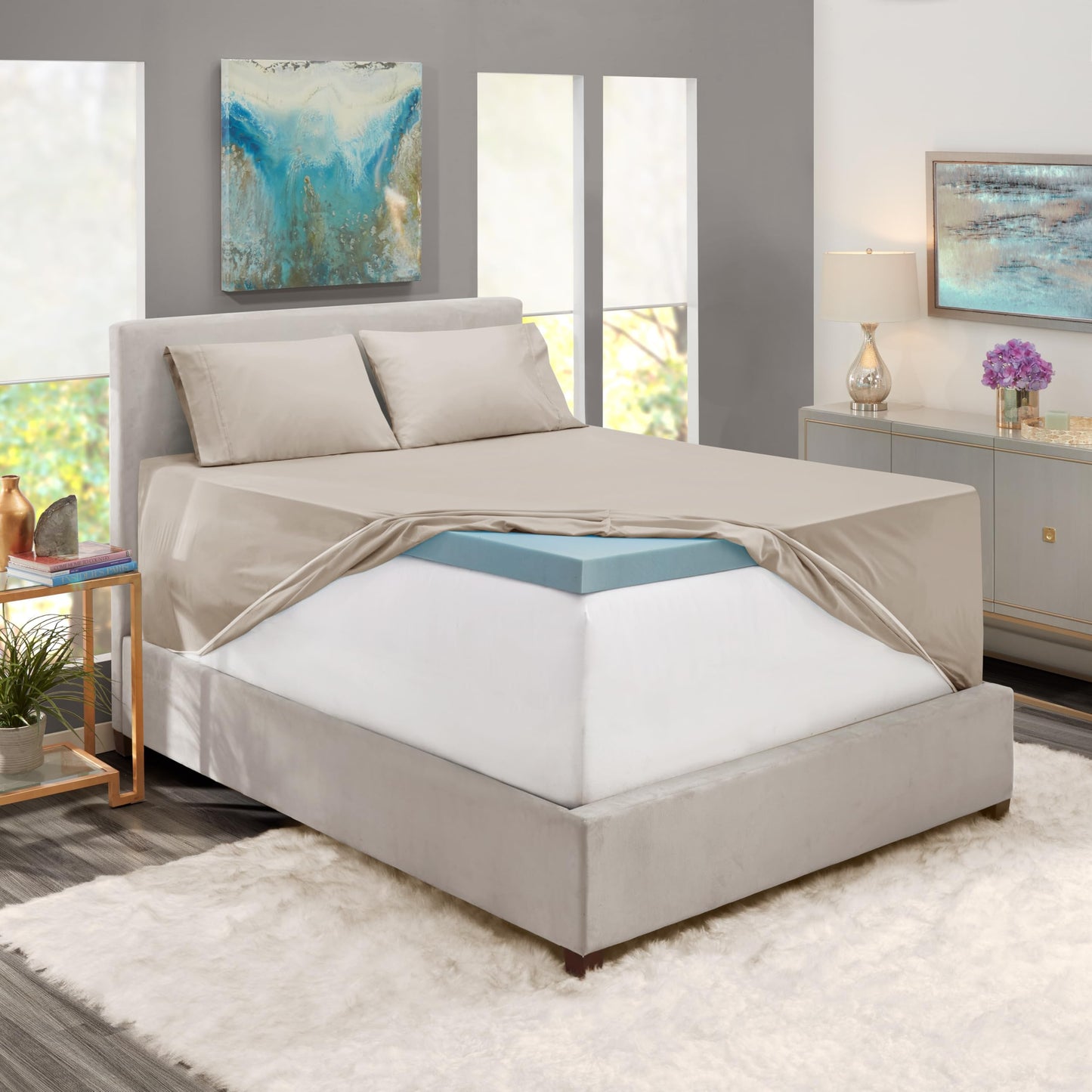 Hearth & Harbor Extra Deep Pocket Sheet Sets, Luxury Soft 6 Piece Bed Sheet Set Fits Mattress 18-24 Inches - Full, Linen