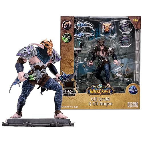 McFarlane Toys - World of Warcraft Elf: Druid/Rogue (Rare) 1:12 Scale Posed Figure