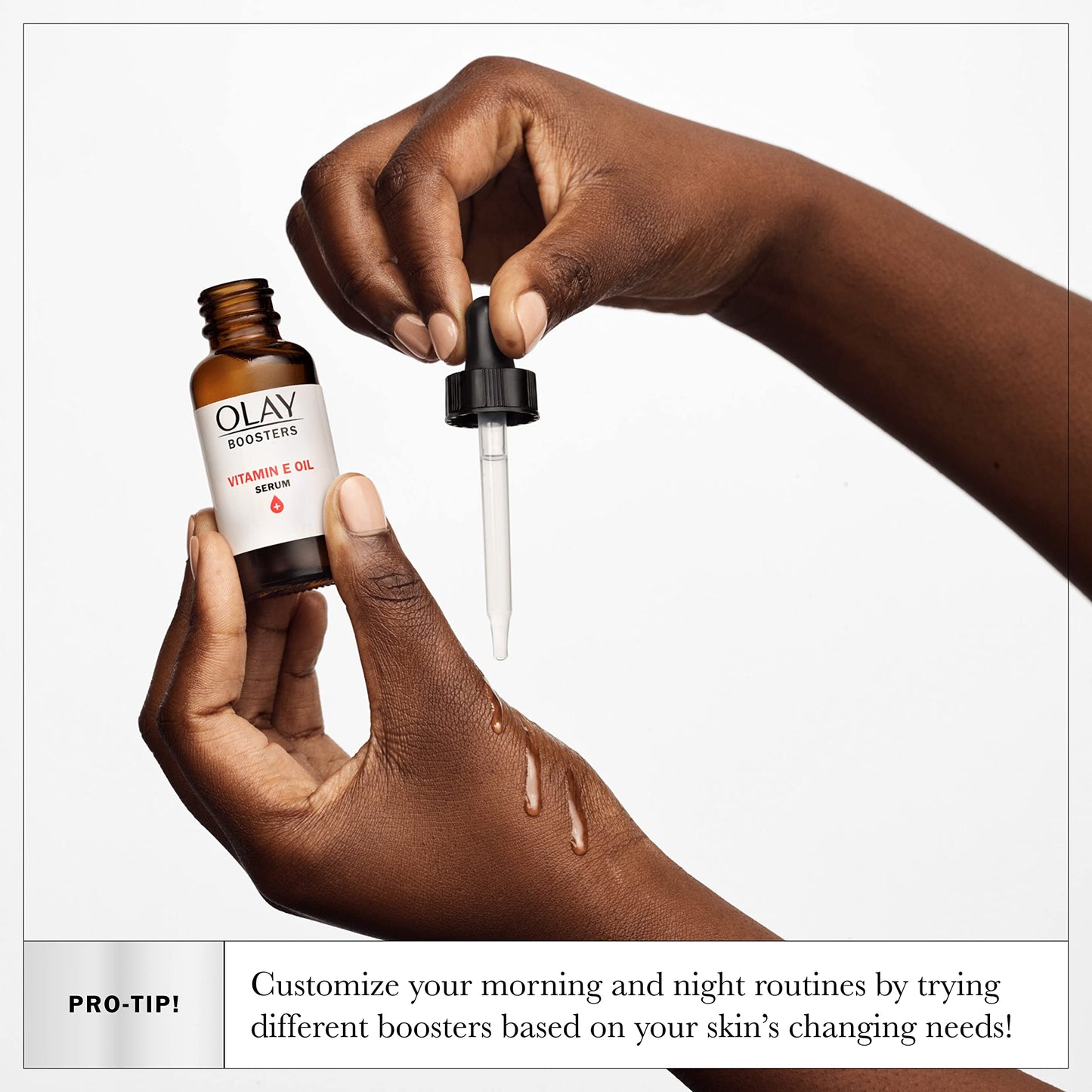 Olay Vitamin E Oil Serum, Nourishing Hydration Booster, Fragrance-Free, 1.0 Oz