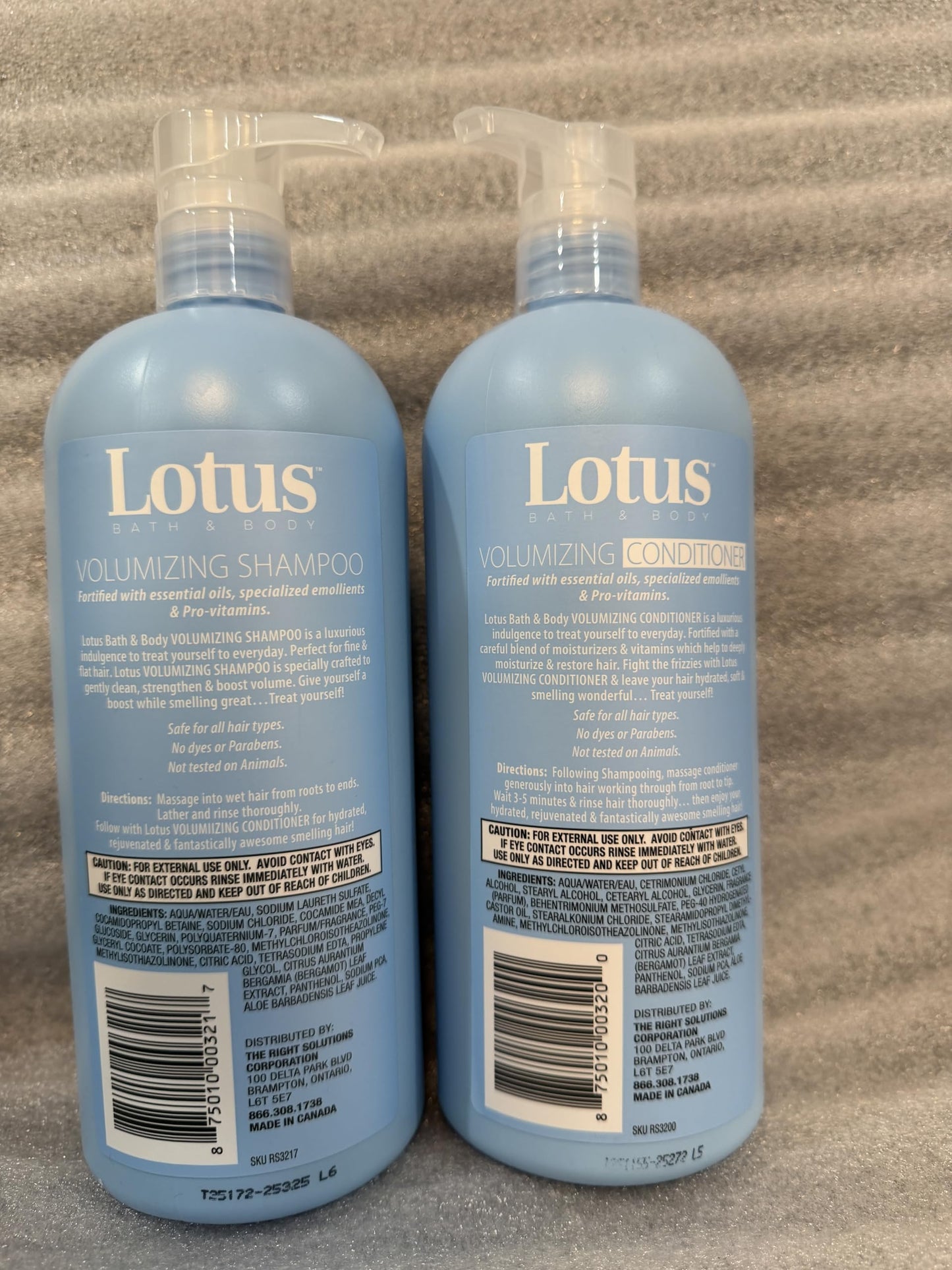 Lotus Bath & Body Volumizing Shampoo and Conditioner Set, 28 fl oz Each, 2 Piece Hair Care Collection