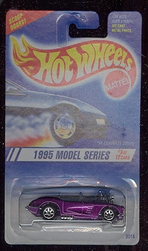 Hot Wheels 1995-3 of 12 PURPLE '58 Corvette Coupe Model Series 1:64 Scale