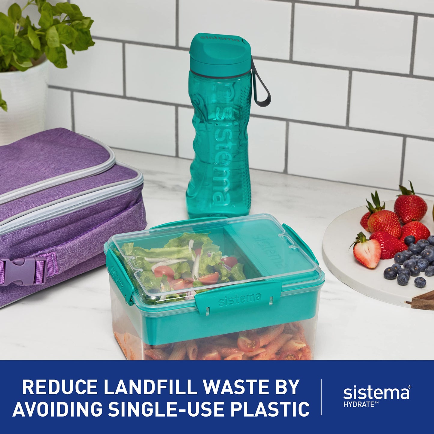 Sistema Tritan Active Sports Water Bottle | 800 ml | Leakproof Water Bottle | BPA-Free | Assorted Colours