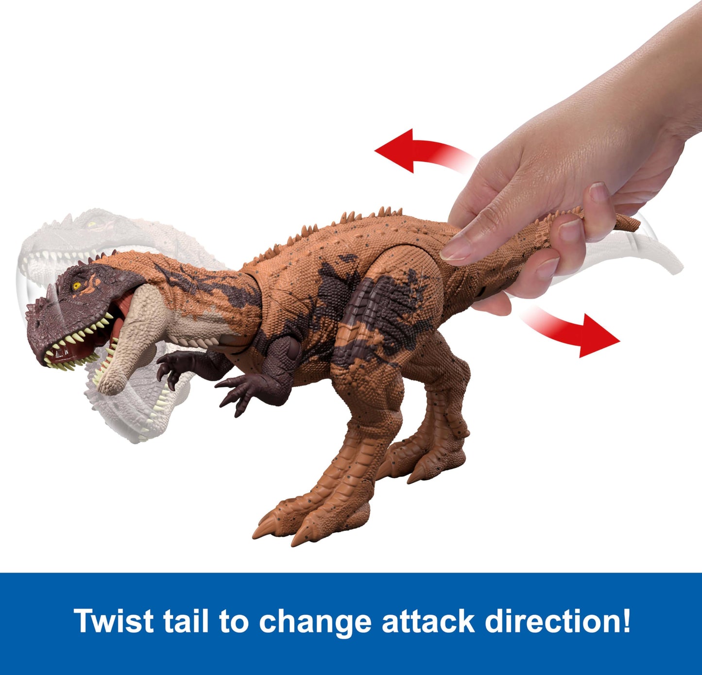 Mattel Jurassic World Dinosaur Toys with Roar Sound & Attack Action, Wild Roar Posable Figures, Physical & Connected Digital Play