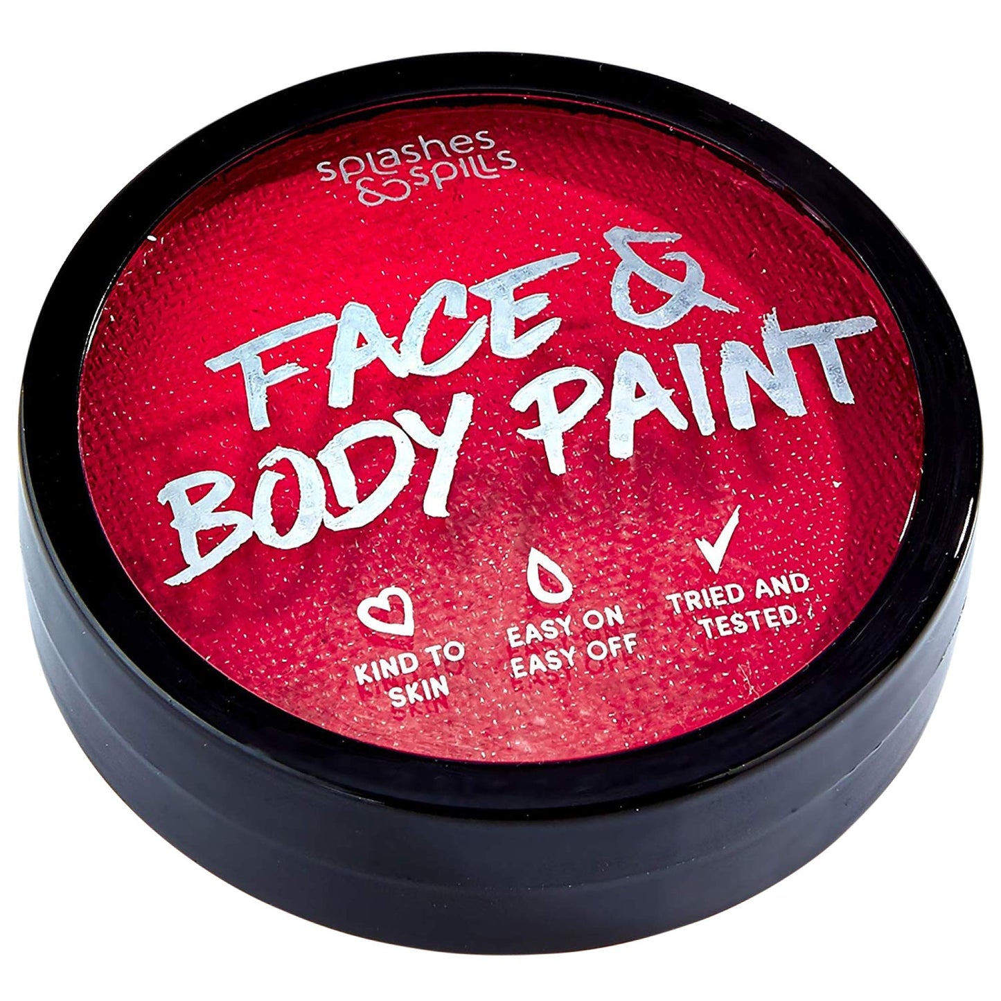 Water Activated SFX Face and Body Paint - Red Face Paint, Special Effects Makeup 18g Cake Tub - Pretend Costume and Dress Up Makeup - Great