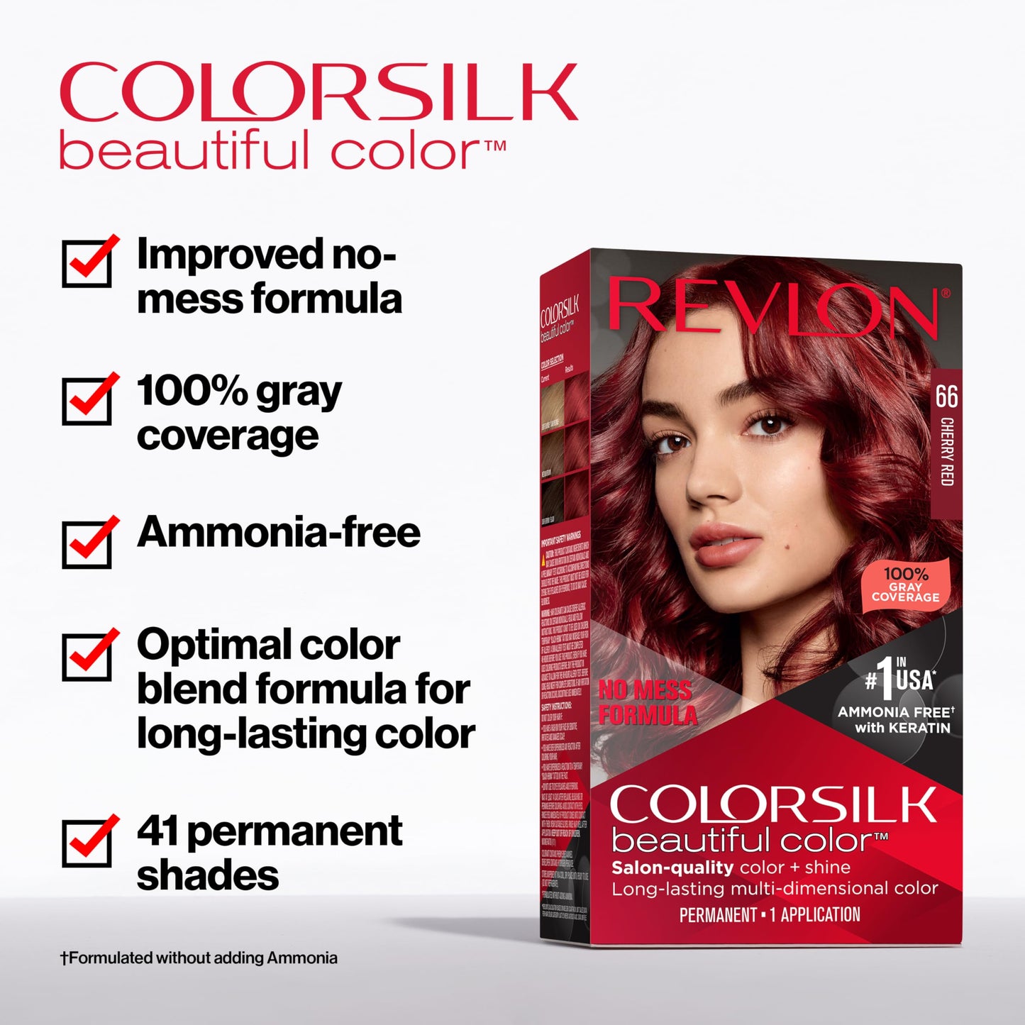 Revlon ColorSilk Permanent Hair Color, 100% Gray Coverage Dye Kit, Ammonia-Free, Keratin and Amino Acids, Blonde Shades, 73 Champagne Blonde (Pack