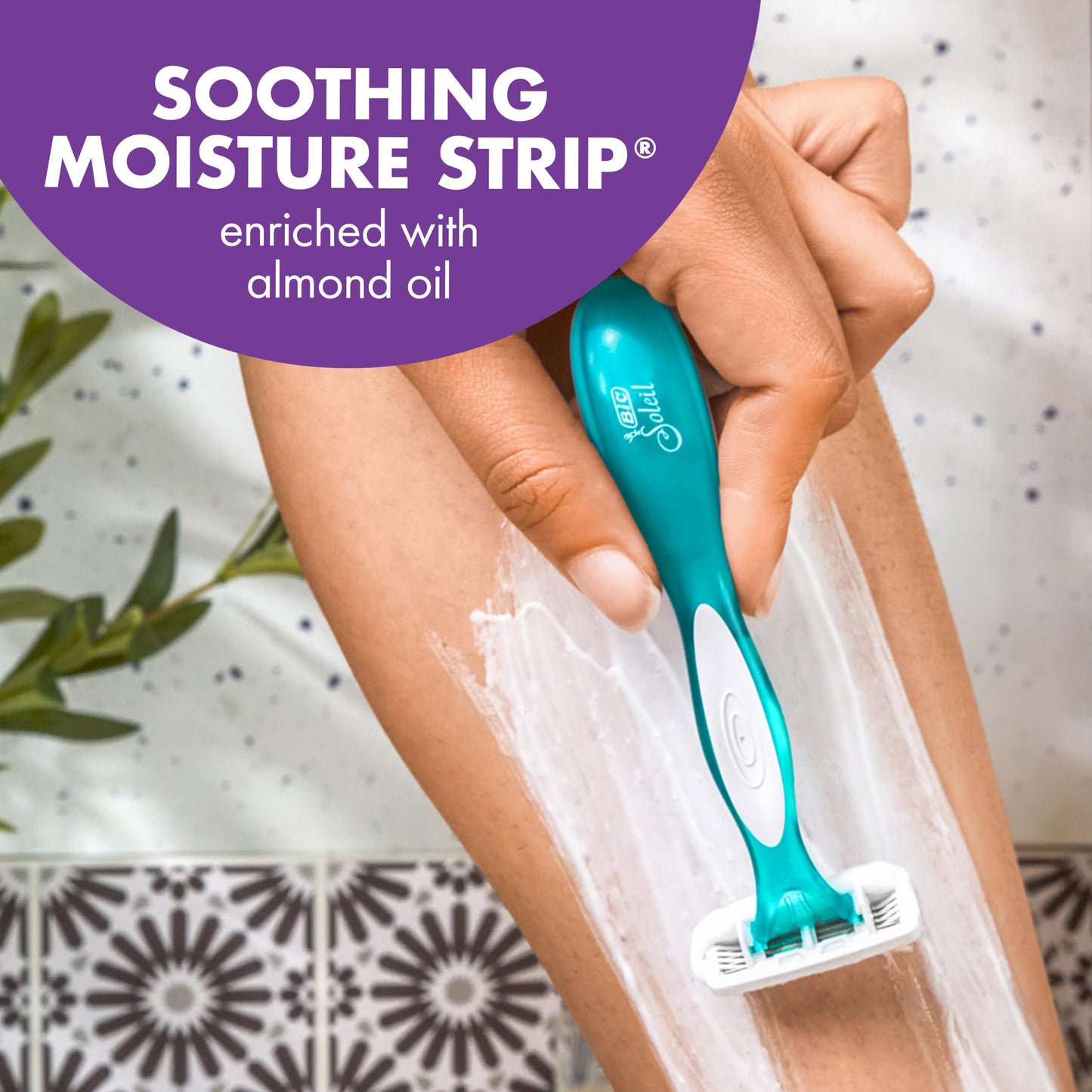 BIC Soleil 4 Escape Women's Disposable 4-Blade Razors, Lavender & Eucalyptus Scented Handles for Smooth Shaving, 4-Pack Beauty and Personal Care BIC