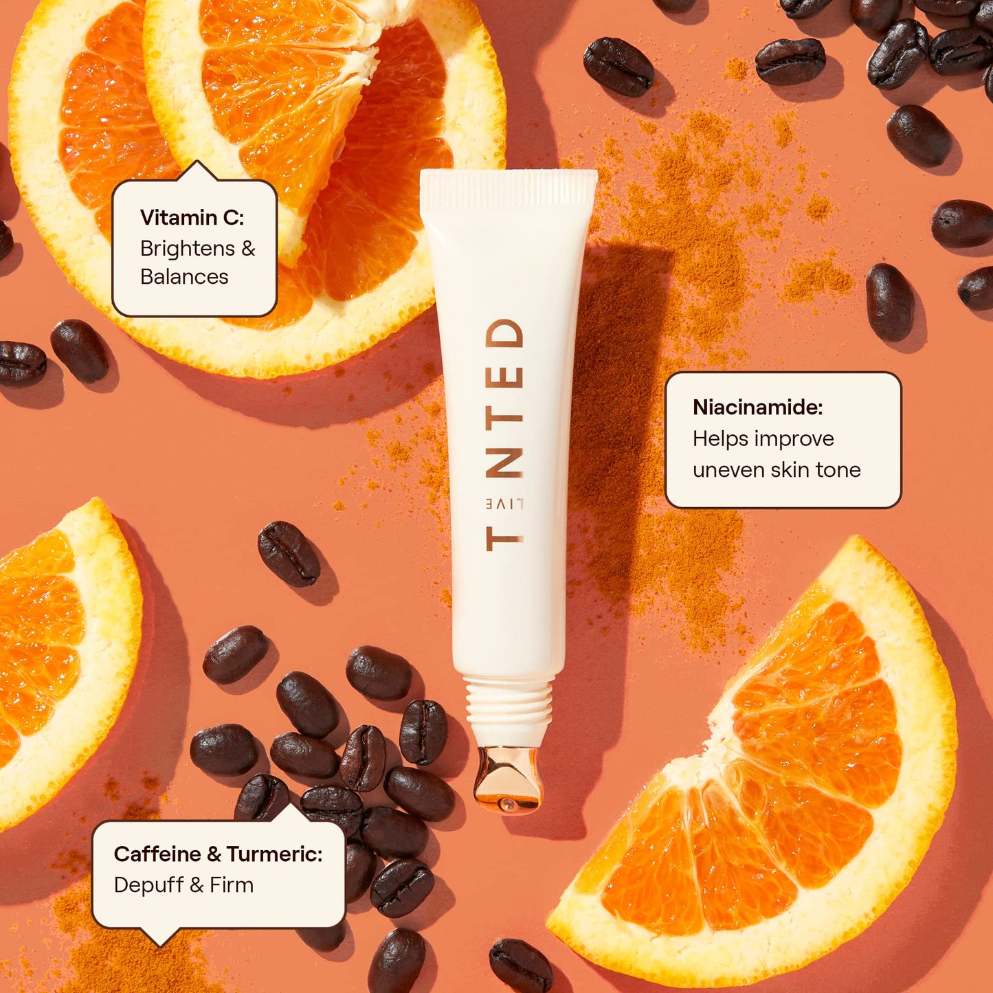 Live Tinted Superhue Brightening Eye Cream - Instantly Refreshes and Brightens - Hydrating & Soothing - Cooling Applicator - Niacinamide & Vitamin C