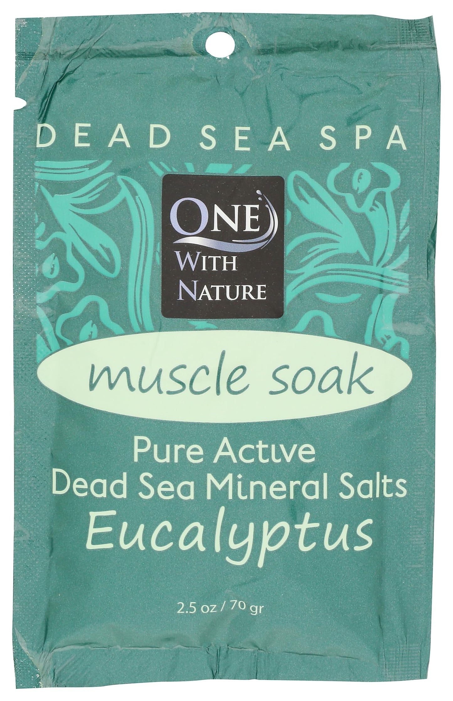 One With Nature Eucalyptus Dead Sea Bath Salt Packet, 2.5 OZ Beauty and Personal Care One With Nature