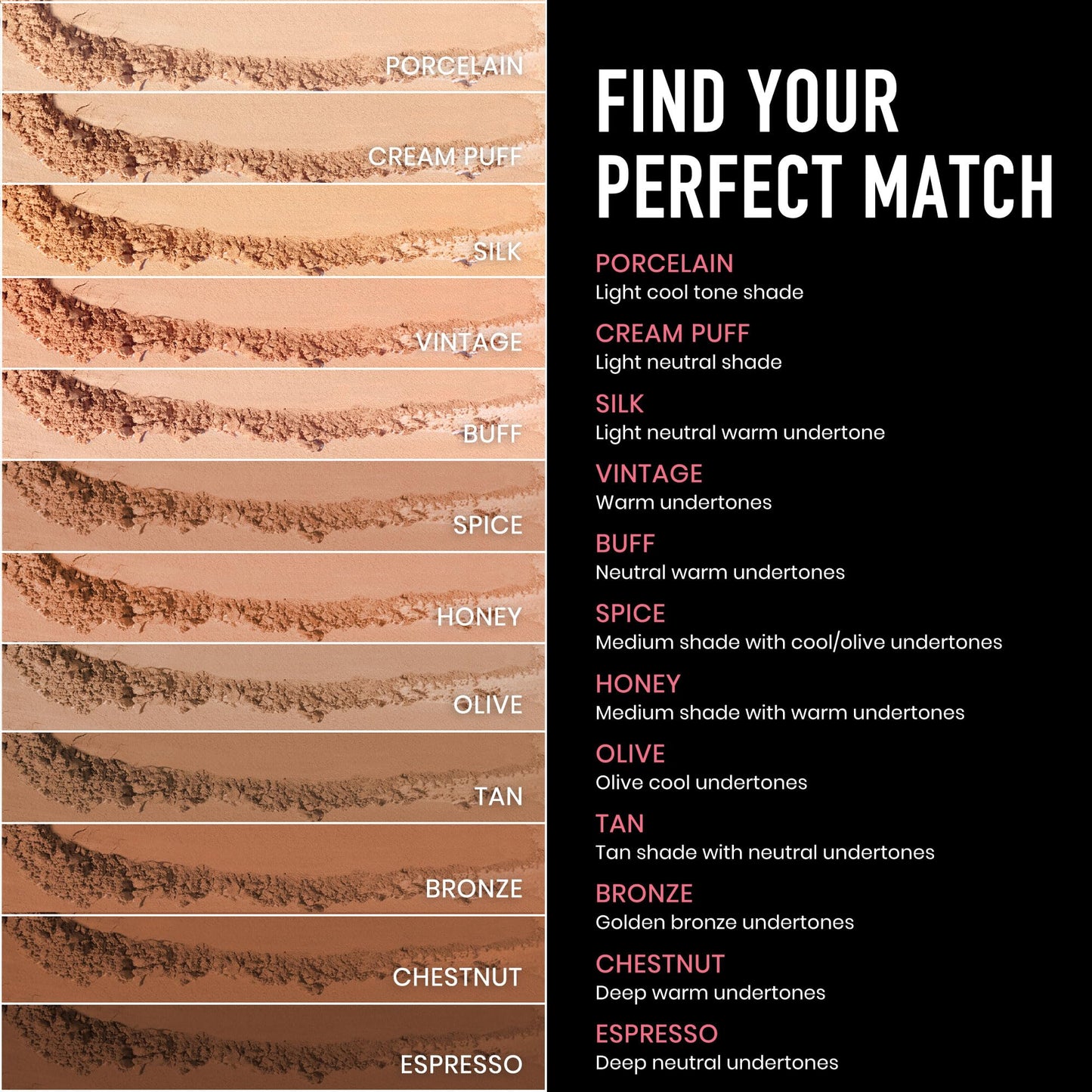 Frankie Rose Cosmetics Powder Foundation - Full Coverage Face Powder For Pores & Imperfections, Evens Out Skin Tone & Shine-Control | 58 Grams (Buff)