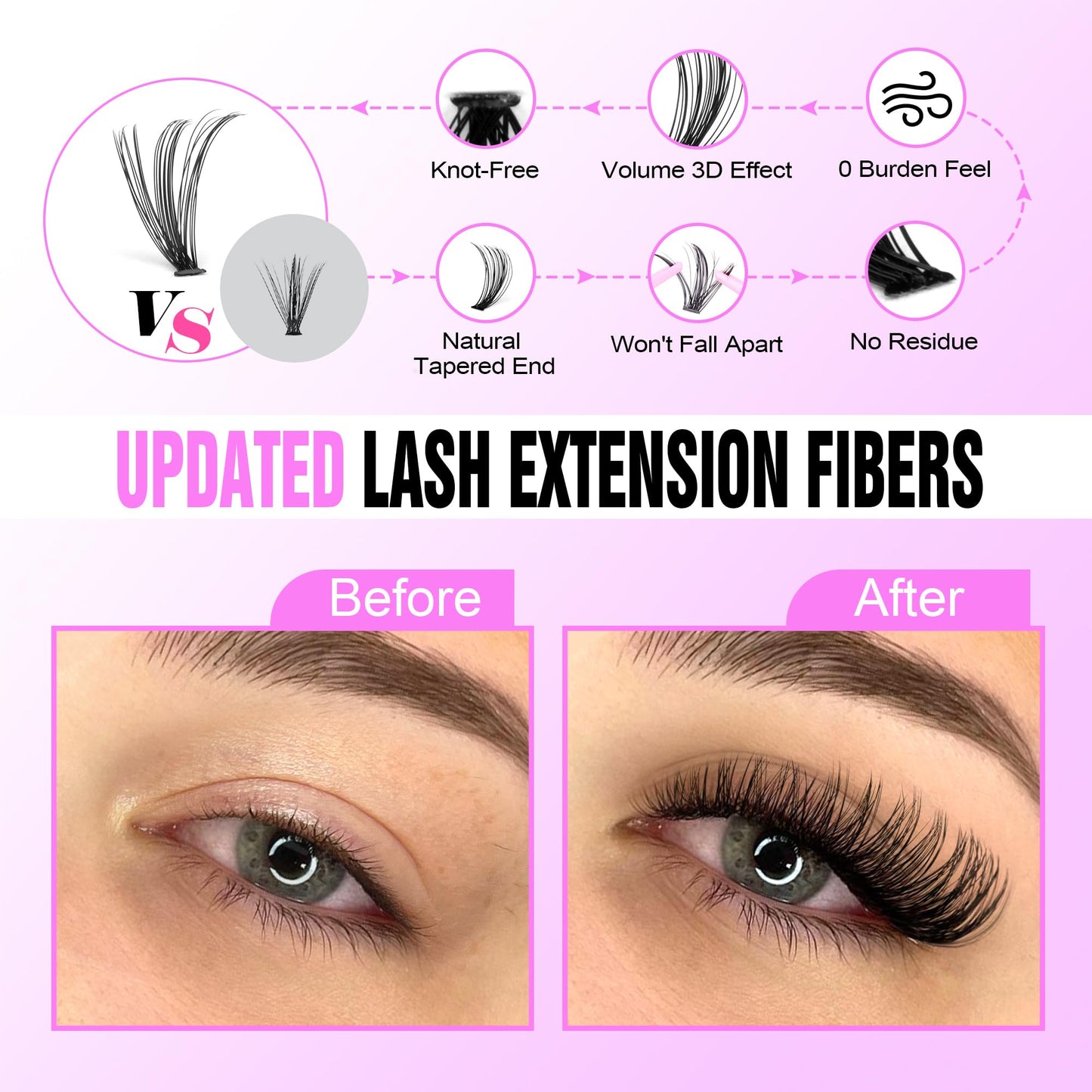 Pawotence Lash Extension Kit DIY 280pcs Individual Lash Clusters Kit 30D Cluster Eyelash Extensions Kit with Lash Bond and Seal, Lash Remover, Lash Beauty and Personal Care Pawotence