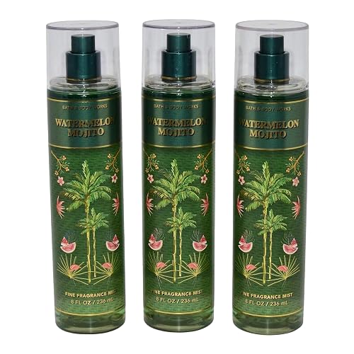 Bath & Body Works Fragrance Mist 3-Pack 8oz Each (Watermelon Mojito)