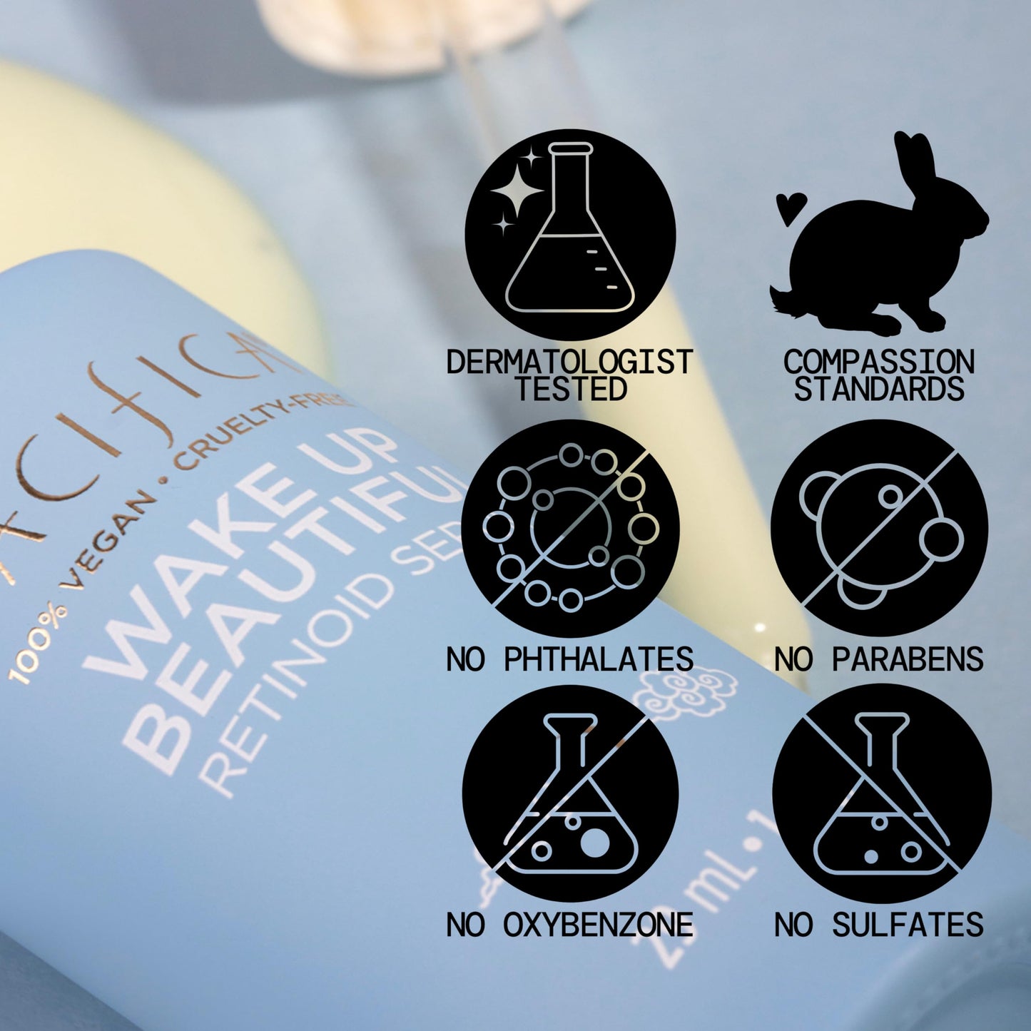 Pacifica Retinol Serum for Face - Wake Up Beautiful Retinoid Night Face Serum - Anti-Aging Skin Care & Skin Brightening - Retinol, Collagen