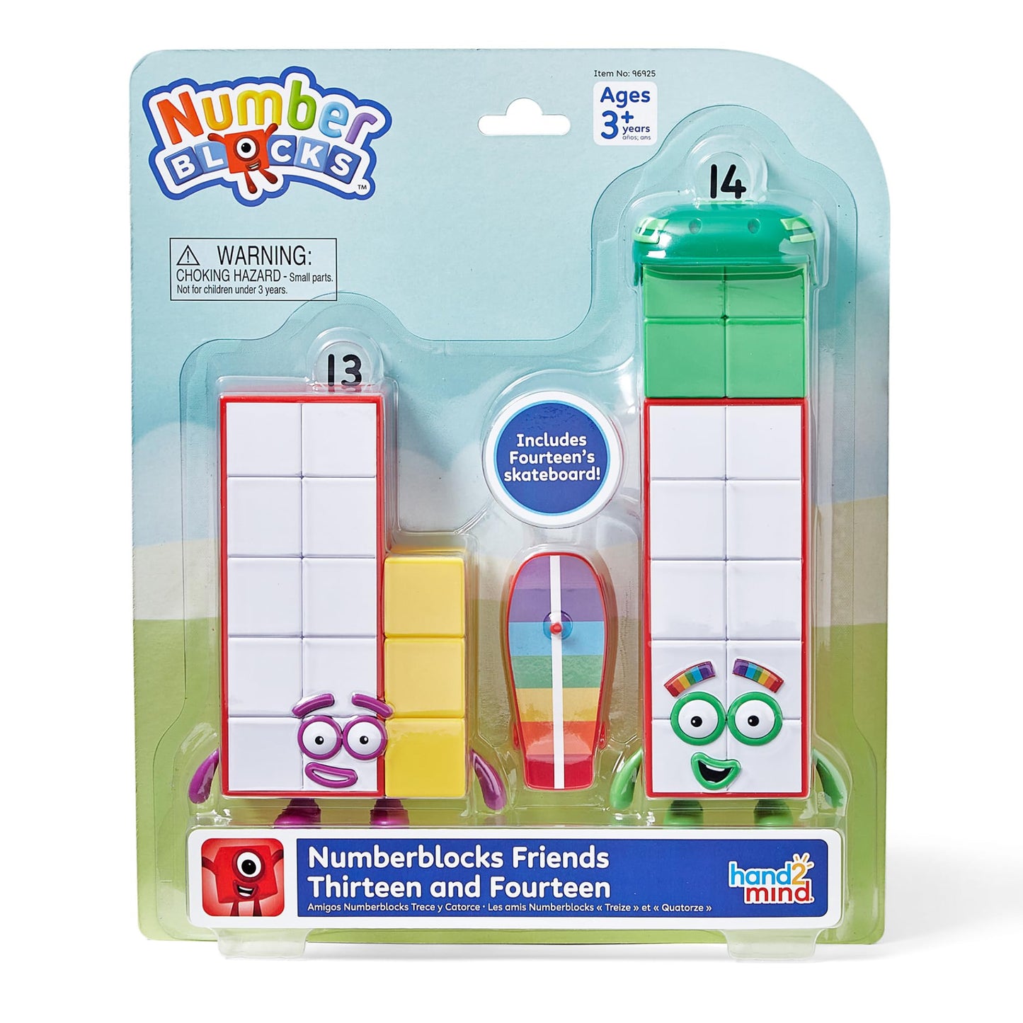 hand2mind Numberblocks Thirteen & Fourteen Figures – Math Toys for Toddlers Ages 3–5, Small Learning Figurines & Preschool Education Gifts