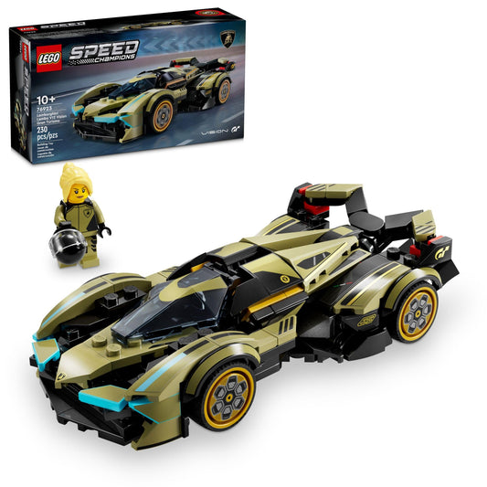 LEGO Speed Champions Lamborghini Lambo V12 Vision GT 76923, Supercar Building Toy for Kids, F1 Vehicle Model Car Gift for Boys, Girls & Fans