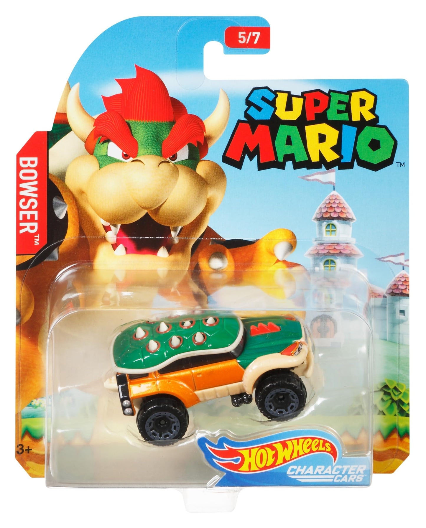 Hot Wheels Super Mario Character Cars Bowser Vehicle 5/7