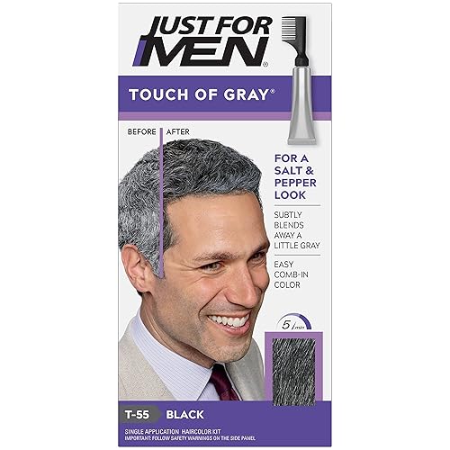 Just For Men Touch of Gray Men's Hair Color, Dark Brown-Black