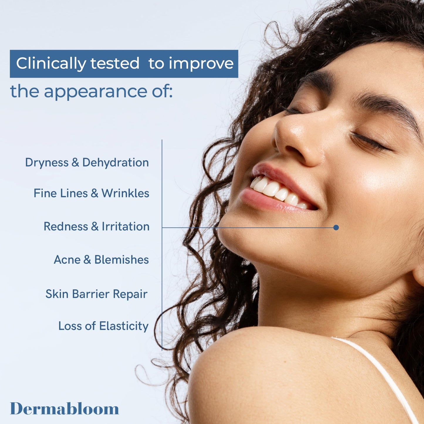 Dermabloom Hyaluronic Acid Face Roller Cream - Hydrates, Plumps, Firms, Depuffs - Dermatologist Tested, Anti-Aging, Korean Skin Care - Vegan, Clean