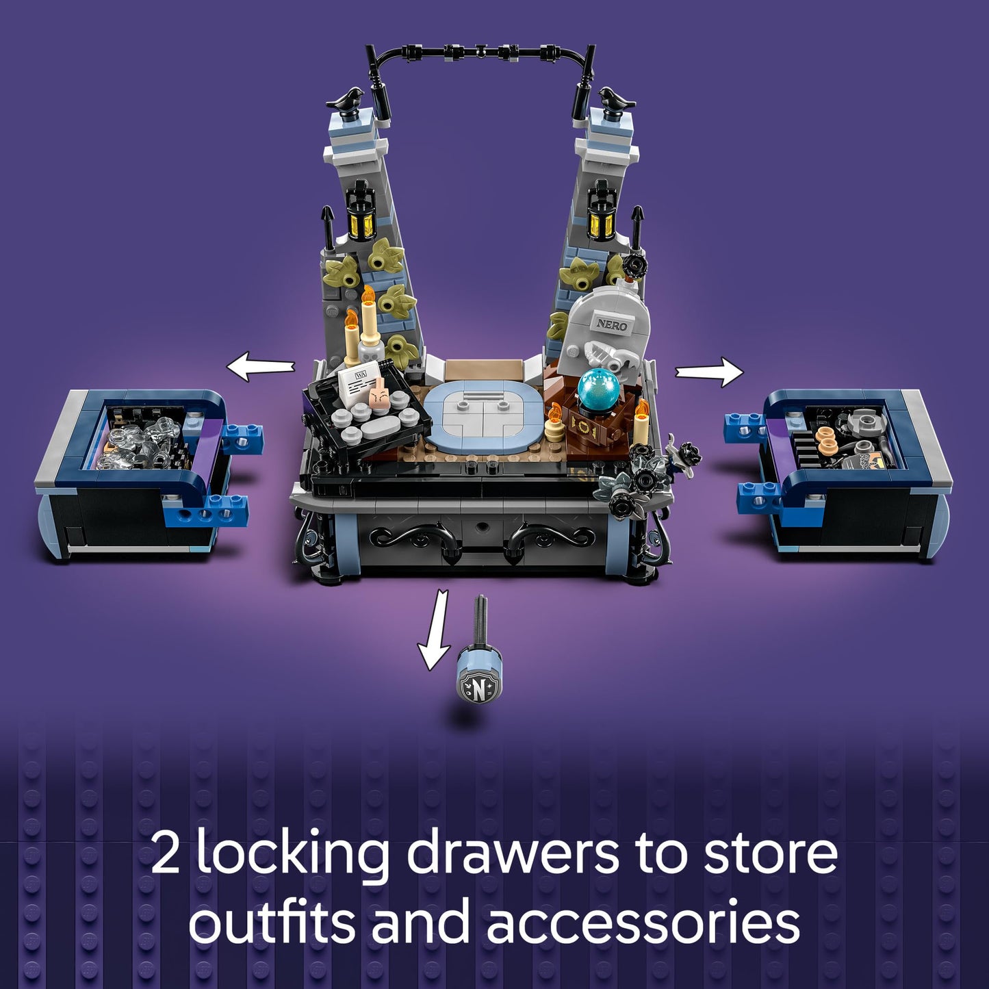 LEGO Wednesday Addams Figure – Collectible Building Toy for Kids, Girls & Boys 10+, Display Doll for Fans, Birthday Gift Idea, 76780