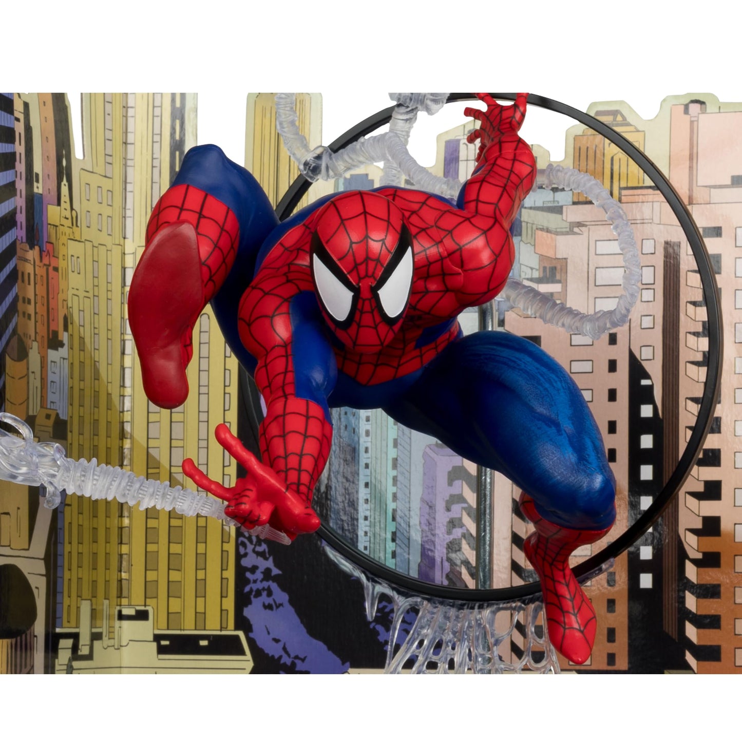McFarlane Toys - Marvel Spider-Man 1:6th Scale Posed Figure with Scene & Comic (Based on The Amazing Spider-Man #301)