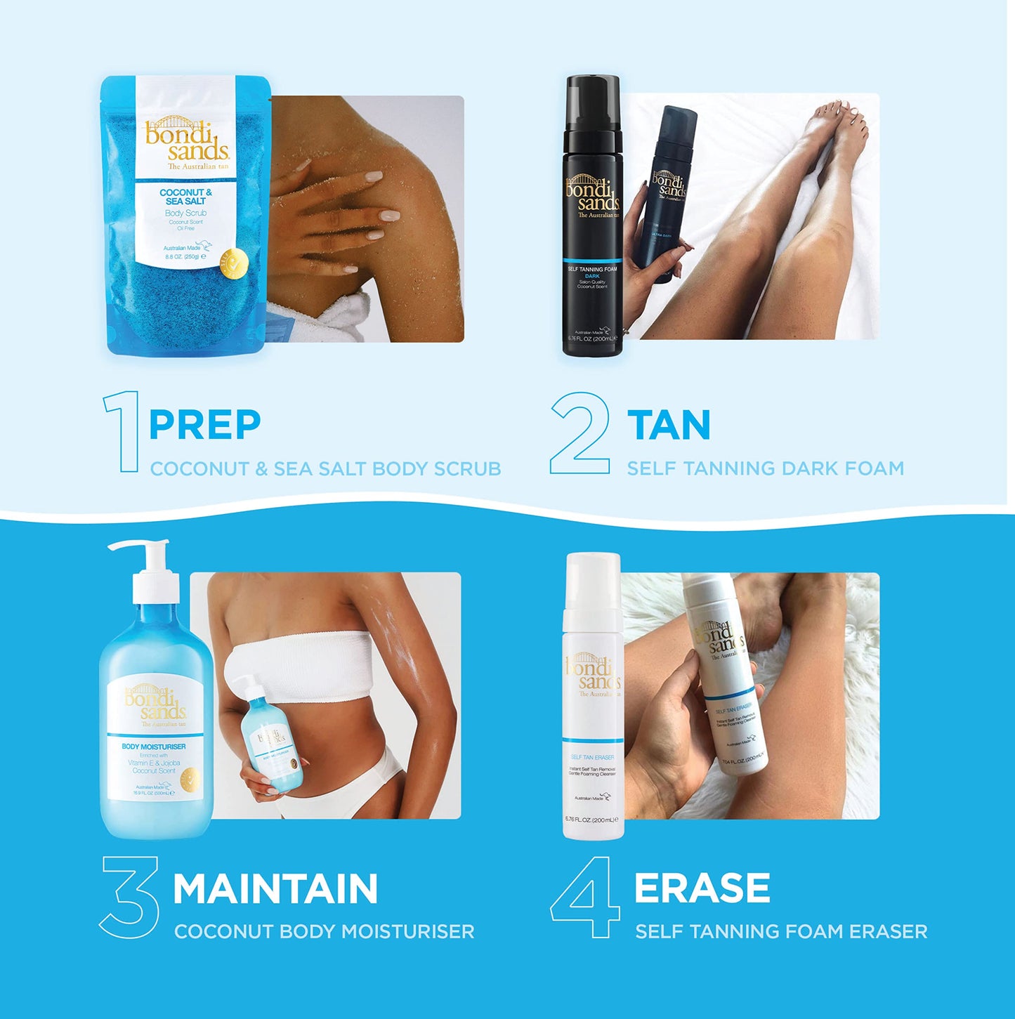Bondi Sands PURE Gradual Tanning Lotion | Hydrates with Hyaluronic Acid for a Glowing Tan, Fragrance Free, Cruelty Free, Vegan | 6.76 Oz/200 mL
