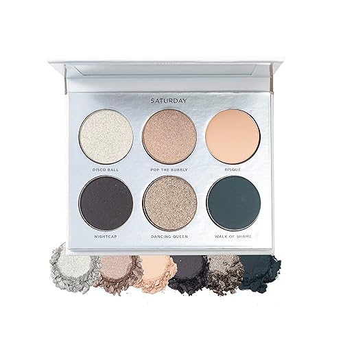 PÜR MINERALS On Point Eyeshadow Palette, Matte, Shimmer & Metallic Shades, Skincare-Infused Formula, Cruelty Free, Saturday