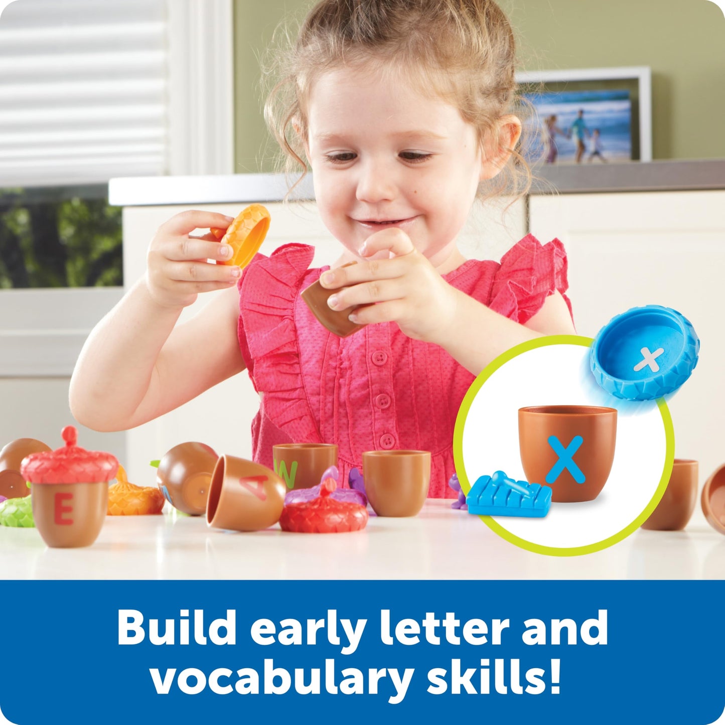 Learning Resources Alphabet Acorns Activity Set – 78-Piece Educational Toy for Toddlers, Letter Recognition, Homeschool, Visual & Tactile Learning, Ages 3+