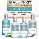 1-Shoppe Infuse 4 Piece Ecobox All-In-Kit | White Tea and Coconut Soap | 1 Shampoo, 1 Conditioner, 1 Body Wash and 1 Lotion | 10.14 oz Hotel Soaps