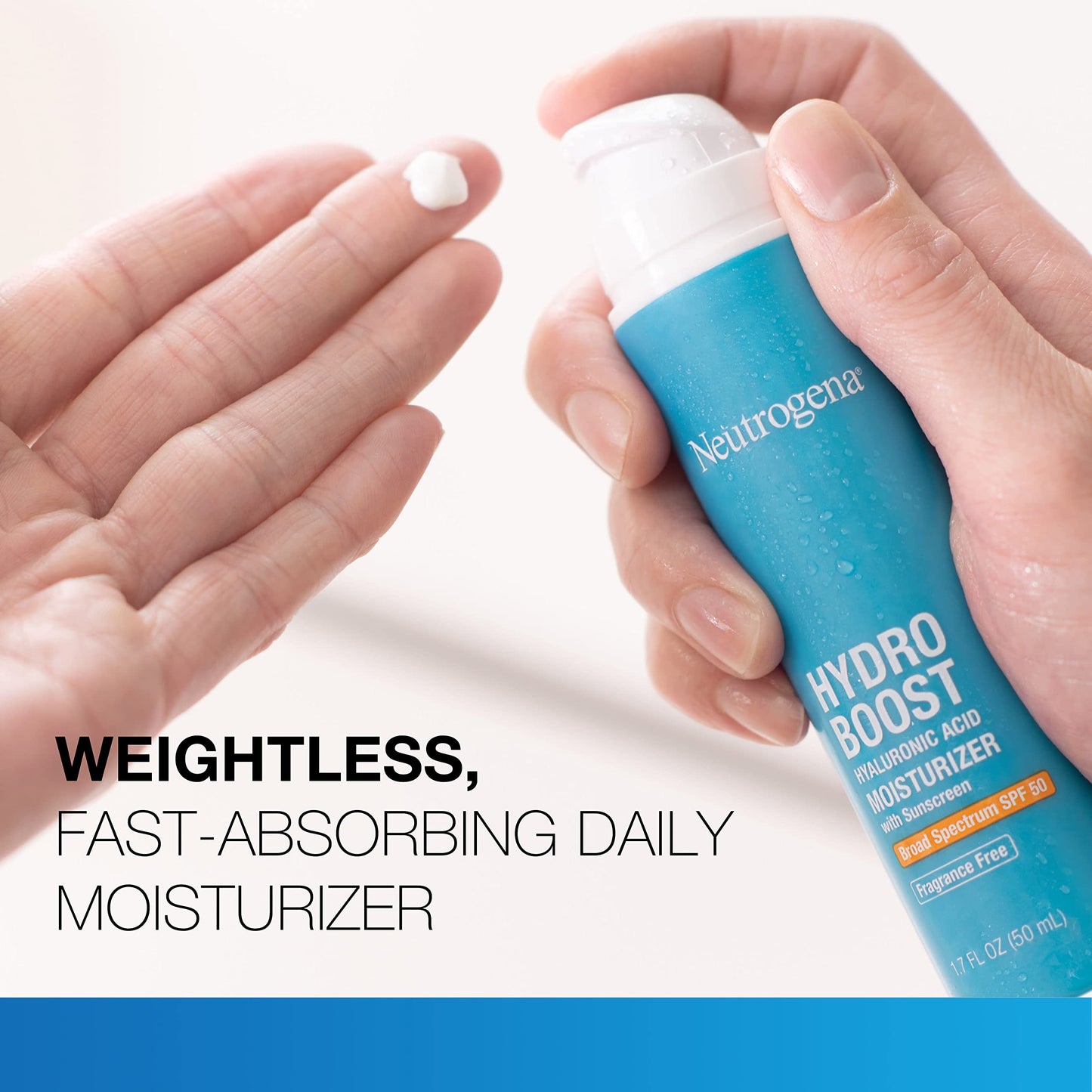 Neutrogena Hydro Boost Hyaluronic Acid Hydrating Face Moisturizer With SPF 50, Fragrance Free Facial Moisturizer, 1.7 fl. oz, & Trial Size Hydro Boost