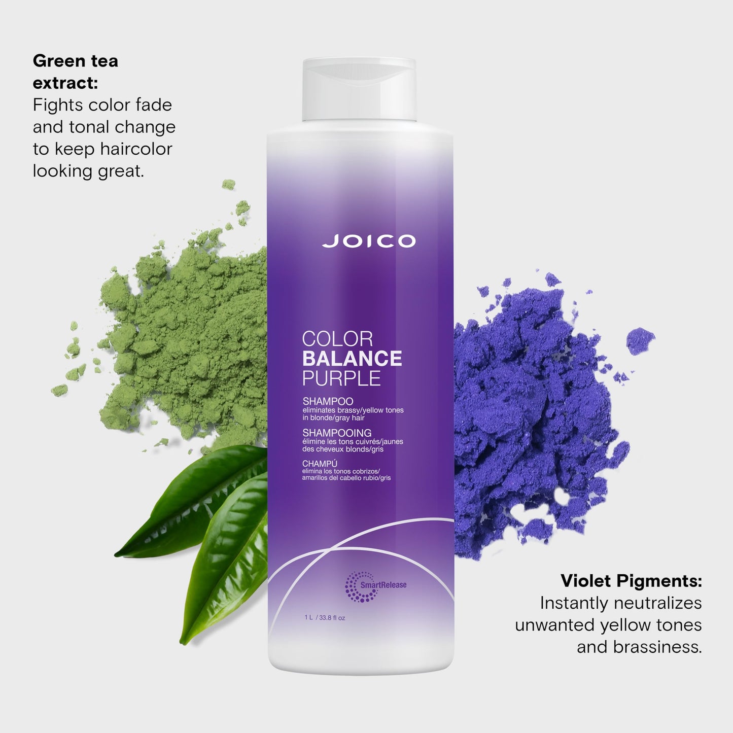 Joico Color Balance Purple Shampoo for Cool Blonde and Gray Hair | 33.8 Fl Oz