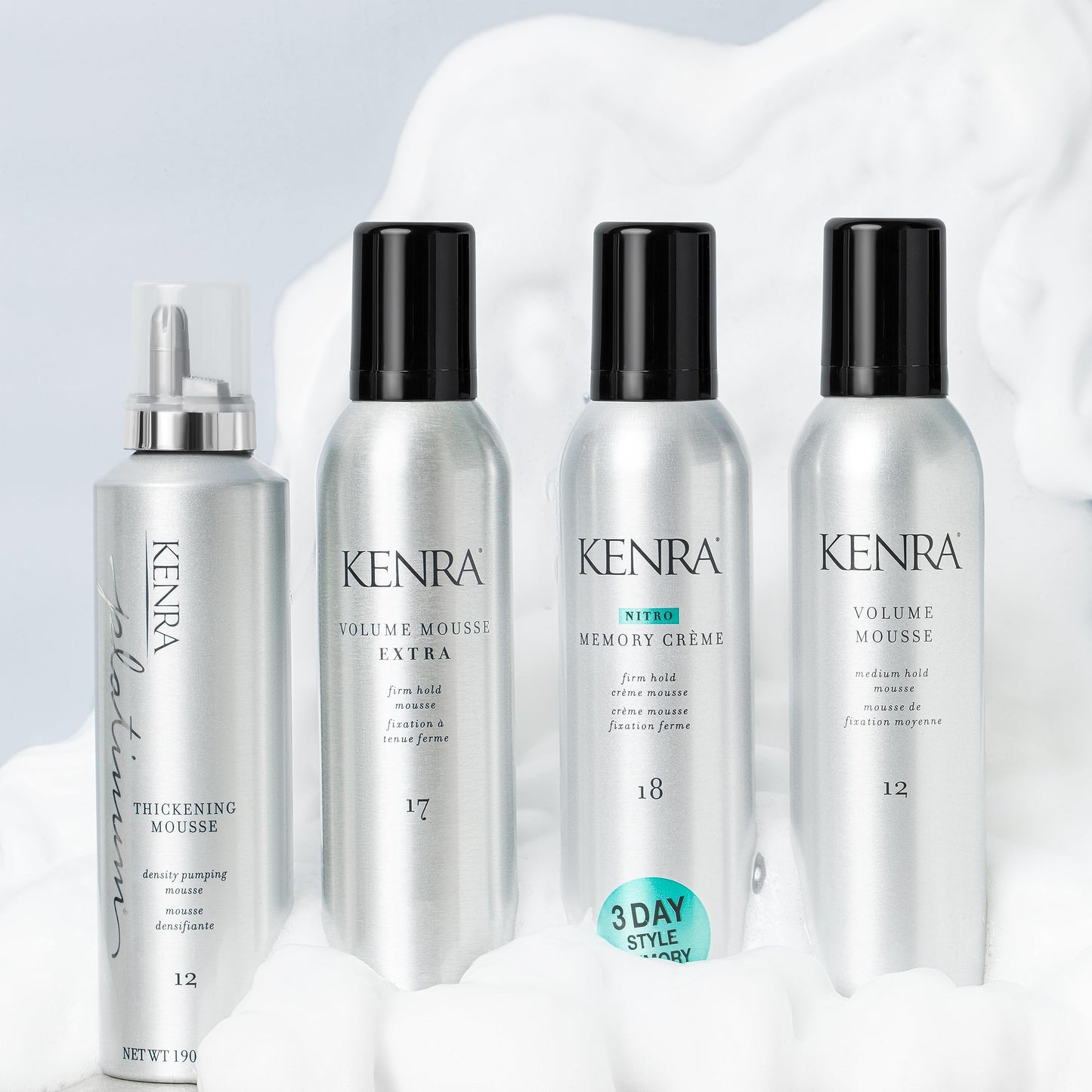 Kenra Platinum Thickening Mousse 12 | Volumizing Styler | Adds Fullness & Body | Humidity Protection Up To 48 hours | Desity Plumping up tp 150% |