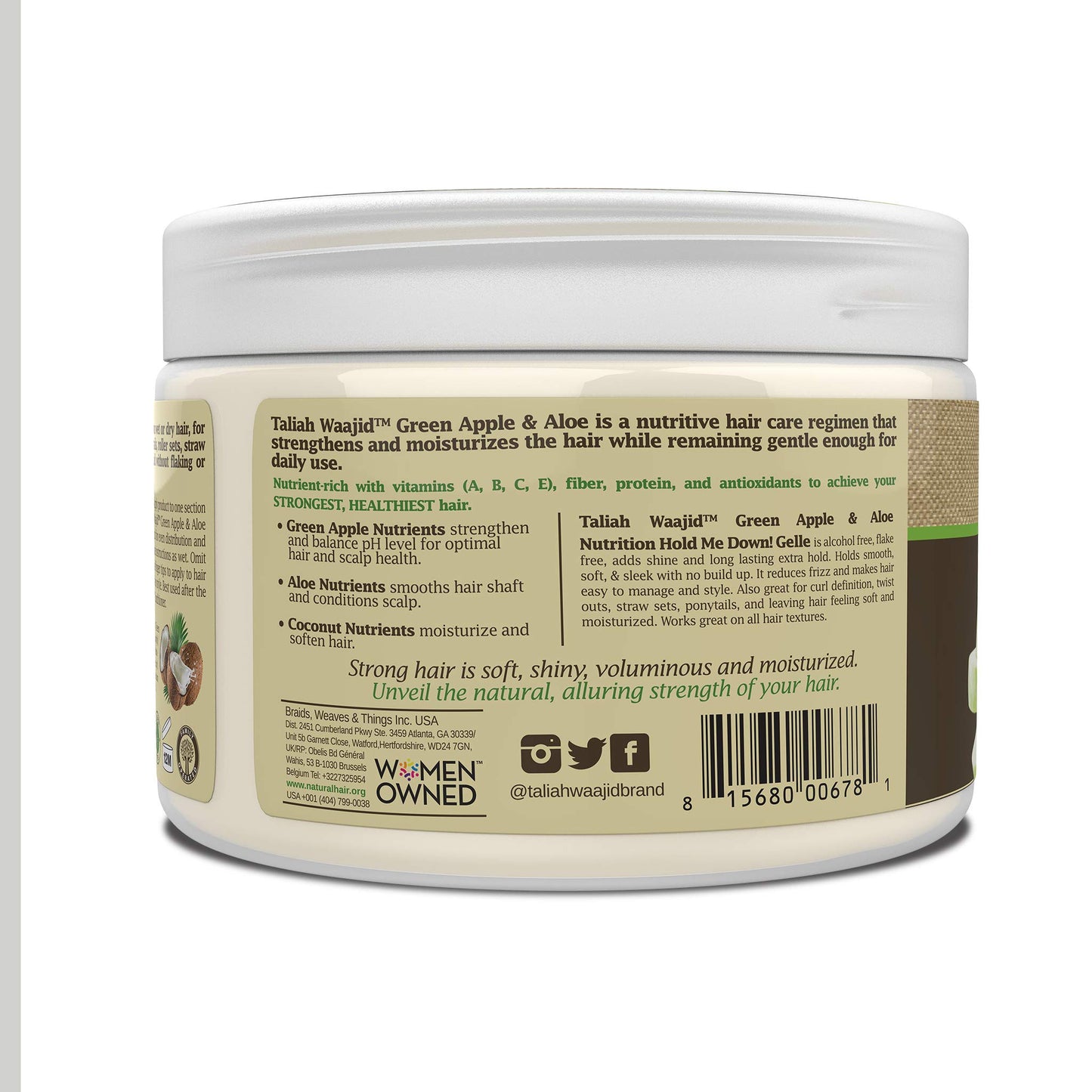 Taliah Waajid Green Apple & Aloe Nutrition Hold Me Down! Gelle 12oz