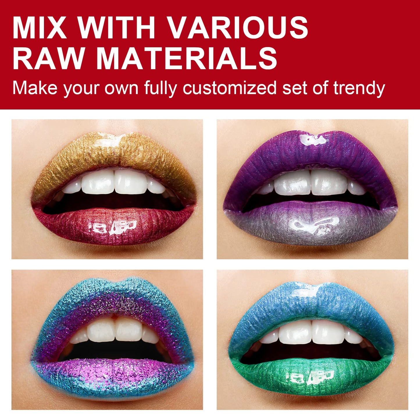 Eakroo 2Pcs Moisturize Lip Gloss Base Oil Material Makeup Primers, Non-Stick Lip Gloss Clear Primer for DIY Handmade Lip Oil Lip Plumper Lip Gloss