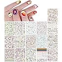 New 16 Large Sheets Nail Stickers for Women Kids Teens Little Girls Self Adhesive Nail Decals for Nail Art Decoration Include Flowers Butterfly Plants