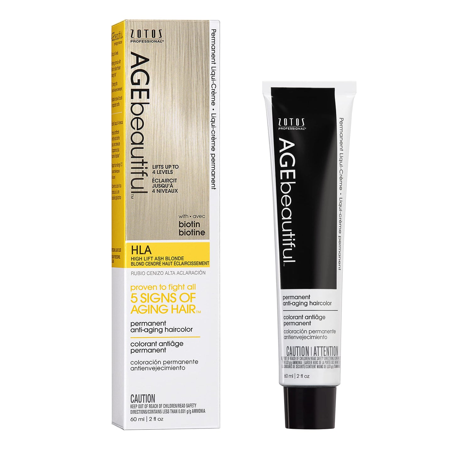 AGE beautiful Permanent Hair Color Dye Liqui Creme | 100% Gray Coverage | Anti-Aging Haircolor | Biotin for Thicker, Fuller Hair | Professional Salon