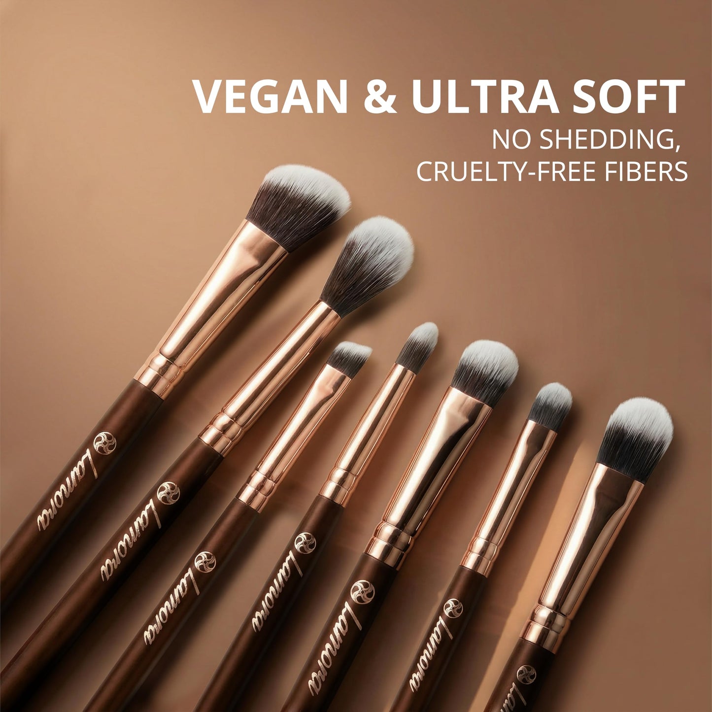Eye Makeup Brushes Eyeshadow Brush Set - 7pcs Soft Synthetic Eyeshadow Blending Brush Kit - For Blending Eyeshadow, Eyeliner, Crease, Eyebrow - Long
