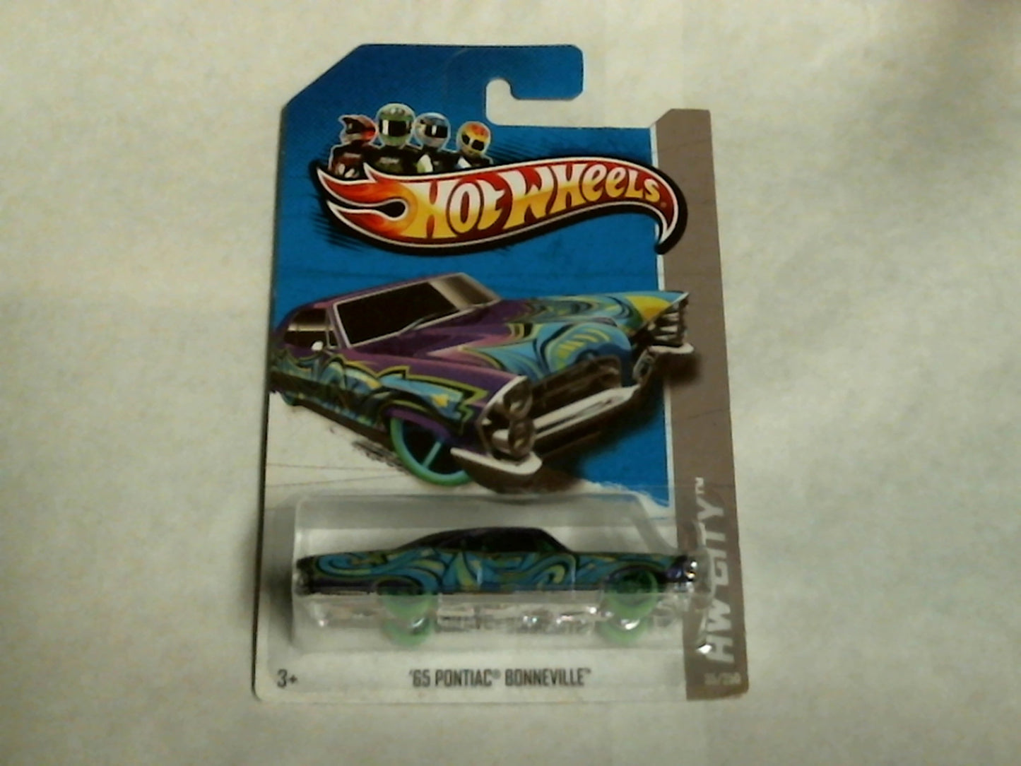 Hot Wheels 2013 HW City Purple 65 Pontiac Bonneville 35/250 Graffiti Rides