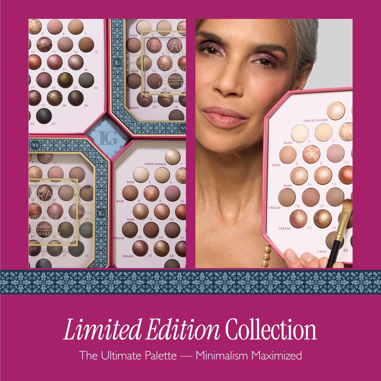 LAURA GELLER NEW YORK The Ultimate Palette Minimalism Maximized | Includes 31 Baked Eyeshadows in Classic and Marble with Matte & Shimmer Finishes