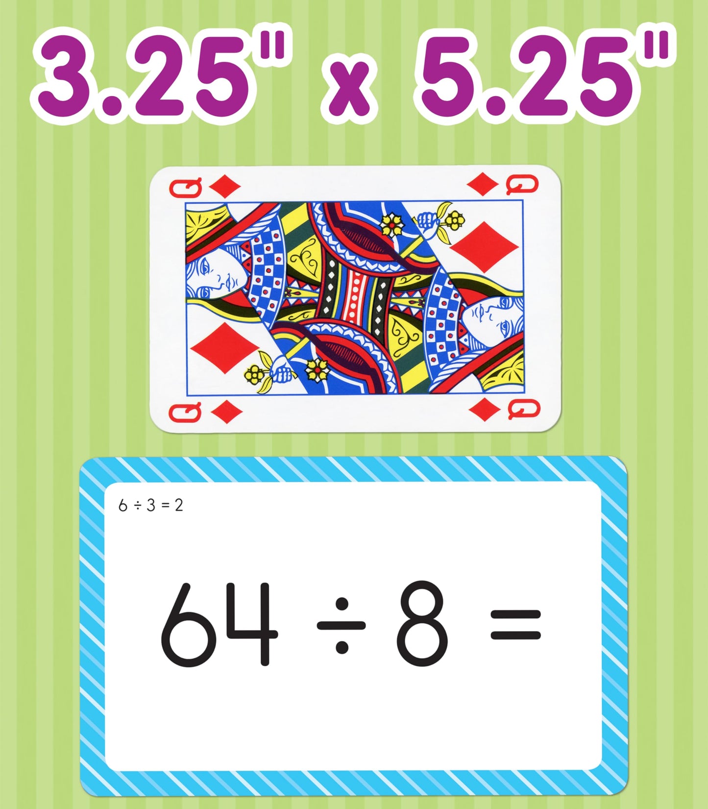 Carson Dellosa Math Flash Cards Set – Division, Fractions & Multiplication, 3rd Grade Learning Games for Kids Ages 8-12