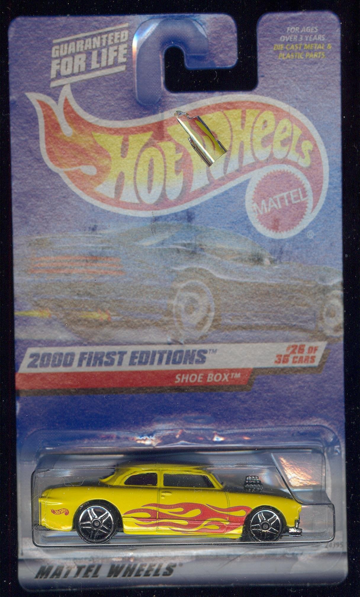 Hot Wheels 2000-086 Yellow Shoe Box 26 of 36 First Edition 1:64 Scale